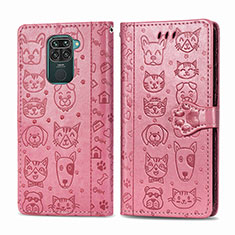 Coque Portefeuille Motif Fantaisie Livre Cuir Etui Clapet S03D pour Xiaomi Redmi 10X 4G Rose