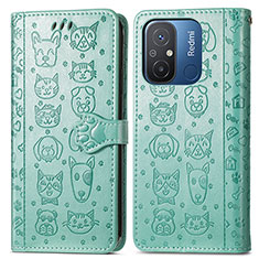 Coque Portefeuille Motif Fantaisie Livre Cuir Etui Clapet S03D pour Xiaomi Redmi 11A 4G Vert