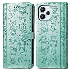 Coque Portefeuille Motif Fantaisie Livre Cuir Etui Clapet S03D pour Xiaomi Redmi 12 4G Vert