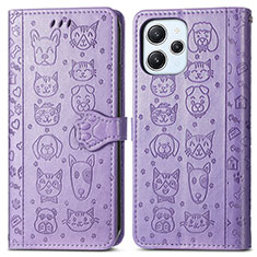 Coque Portefeuille Motif Fantaisie Livre Cuir Etui Clapet S03D pour Xiaomi Redmi 12 4G Violet