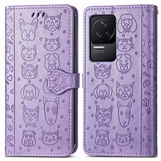 Coque Portefeuille Motif Fantaisie Livre Cuir Etui Clapet S03D pour Xiaomi Redmi K50 Pro 5G Violet