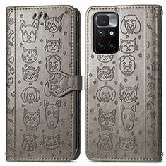 Coque Portefeuille Motif Fantaisie Livre Cuir Etui Clapet S03D pour Xiaomi Redmi Note 11 4G (2021) Gris