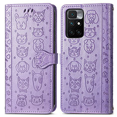 Coque Portefeuille Motif Fantaisie Livre Cuir Etui Clapet S03D pour Xiaomi Redmi Note 11 4G (2021) Violet