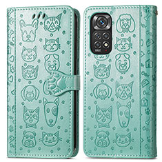 Coque Portefeuille Motif Fantaisie Livre Cuir Etui Clapet S03D pour Xiaomi Redmi Note 11 4G (2022) Vert