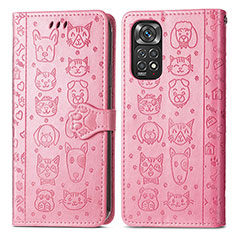 Coque Portefeuille Motif Fantaisie Livre Cuir Etui Clapet S03D pour Xiaomi Redmi Note 11 Pro 4G Rose