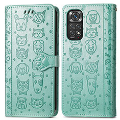 Coque Portefeuille Motif Fantaisie Livre Cuir Etui Clapet S03D pour Xiaomi Redmi Note 11 Pro 4G Vert