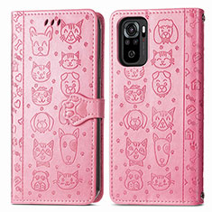 Coque Portefeuille Motif Fantaisie Livre Cuir Etui Clapet S03D pour Xiaomi Redmi Note 11 SE India 4G Rose