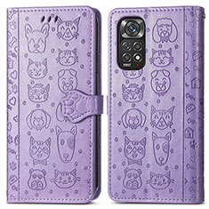 Coque Portefeuille Motif Fantaisie Livre Cuir Etui Clapet S03D pour Xiaomi Redmi Note 11S 4G Violet