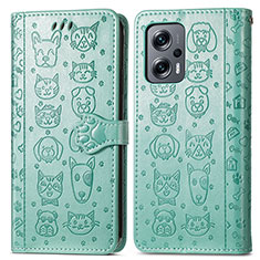 Coque Portefeuille Motif Fantaisie Livre Cuir Etui Clapet S03D pour Xiaomi Redmi Note 11T Pro 5G Vert