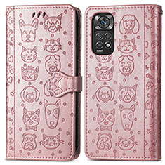 Coque Portefeuille Motif Fantaisie Livre Cuir Etui Clapet S03D pour Xiaomi Redmi Note 12 Pro 4G Or Rose