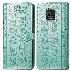 Coque Portefeuille Motif Fantaisie Livre Cuir Etui Clapet S03D pour Xiaomi Redmi Note 9 Pro Max Vert