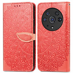 Coque Portefeuille Motif Fantaisie Livre Cuir Etui Clapet S04D pour Huawei Honor Magic3 Pro 5G Rouge