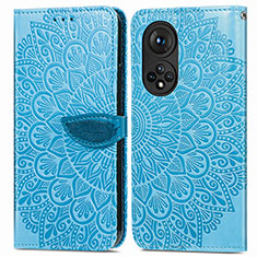 Coque Portefeuille Motif Fantaisie Livre Cuir Etui Clapet S04D pour Huawei Nova 9 Pro Bleu