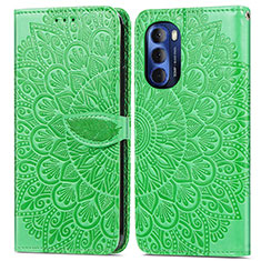 Coque Portefeuille Motif Fantaisie Livre Cuir Etui Clapet S04D pour Motorola Moto G Stylus (2022) 4G Vert