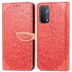 Coque Portefeuille Motif Fantaisie Livre Cuir Etui Clapet S04D pour OnePlus Nord N200 5G Rouge