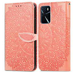 Coque Portefeuille Motif Fantaisie Livre Cuir Etui Clapet S04D pour Oppo A16 Orange