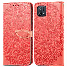 Coque Portefeuille Motif Fantaisie Livre Cuir Etui Clapet S04D pour Oppo A16K Rouge