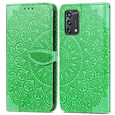 Coque Portefeuille Motif Fantaisie Livre Cuir Etui Clapet S04D pour Oppo A74 4G Vert