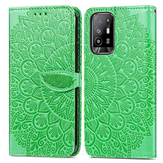 Coque Portefeuille Motif Fantaisie Livre Cuir Etui Clapet S04D pour Oppo A94 5G Vert