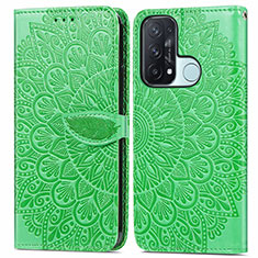 Coque Portefeuille Motif Fantaisie Livre Cuir Etui Clapet S04D pour Oppo Reno5 A Vert