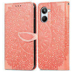 Coque Portefeuille Motif Fantaisie Livre Cuir Etui Clapet S04D pour Realme 10 4G Orange