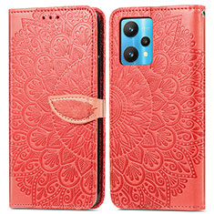 Coque Portefeuille Motif Fantaisie Livre Cuir Etui Clapet S04D pour Realme 9 4G Rouge