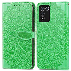 Coque Portefeuille Motif Fantaisie Livre Cuir Etui Clapet S04D pour Realme 9 SE 5G Vert