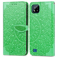 Coque Portefeuille Motif Fantaisie Livre Cuir Etui Clapet S04D pour Realme C11 (2021) Vert