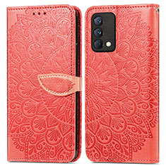 Coque Portefeuille Motif Fantaisie Livre Cuir Etui Clapet S04D pour Realme GT Master 5G Rouge