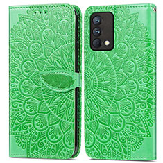 Coque Portefeuille Motif Fantaisie Livre Cuir Etui Clapet S04D pour Realme GT Master 5G Vert