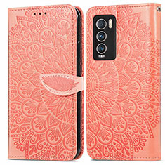 Coque Portefeuille Motif Fantaisie Livre Cuir Etui Clapet S04D pour Realme GT Master Explorer 5G Orange