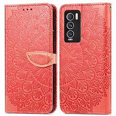 Coque Portefeuille Motif Fantaisie Livre Cuir Etui Clapet S04D pour Realme GT Master Explorer 5G Rouge