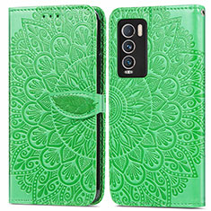 Coque Portefeuille Motif Fantaisie Livre Cuir Etui Clapet S04D pour Realme GT Master Explorer 5G Vert