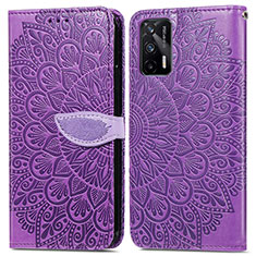 Coque Portefeuille Motif Fantaisie Livre Cuir Etui Clapet S04D pour Realme GT Neo 2T 5G Violet