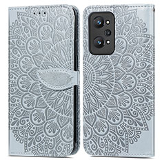 Coque Portefeuille Motif Fantaisie Livre Cuir Etui Clapet S04D pour Realme GT Neo 3T 5G Gris