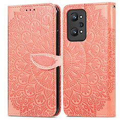 Coque Portefeuille Motif Fantaisie Livre Cuir Etui Clapet S04D pour Realme GT Neo 3T 5G Orange