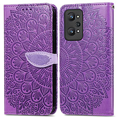 Coque Portefeuille Motif Fantaisie Livre Cuir Etui Clapet S04D pour Realme GT Neo 3T 5G Violet