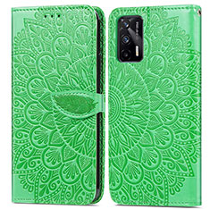 Coque Portefeuille Motif Fantaisie Livre Cuir Etui Clapet S04D pour Realme GT Neo 5G Vert