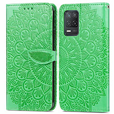 Coque Portefeuille Motif Fantaisie Livre Cuir Etui Clapet S04D pour Realme Narzo 30 5G Vert