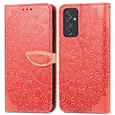 Coque Portefeuille Motif Fantaisie Livre Cuir Etui Clapet S04D pour Samsung Galaxy A15 LTE Rouge