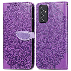 Coque Portefeuille Motif Fantaisie Livre Cuir Etui Clapet S04D pour Samsung Galaxy A15 LTE Violet