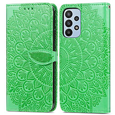 Coque Portefeuille Motif Fantaisie Livre Cuir Etui Clapet S04D pour Samsung Galaxy A23 4G Vert