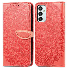 Coque Portefeuille Motif Fantaisie Livre Cuir Etui Clapet S04D pour Samsung Galaxy F23 5G Rouge