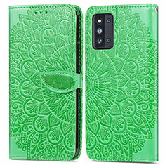 Coque Portefeuille Motif Fantaisie Livre Cuir Etui Clapet S04D pour Samsung Galaxy F52 5G Vert