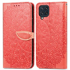 Coque Portefeuille Motif Fantaisie Livre Cuir Etui Clapet S04D pour Samsung Galaxy M32 4G Rouge