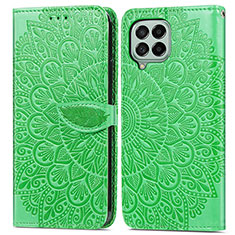 Coque Portefeuille Motif Fantaisie Livre Cuir Etui Clapet S04D pour Samsung Galaxy M53 5G Vert