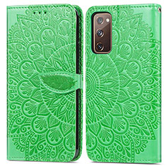 Coque Portefeuille Motif Fantaisie Livre Cuir Etui Clapet S04D pour Samsung Galaxy S20 FE (2022) 5G Vert