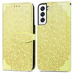 Coque Portefeuille Motif Fantaisie Livre Cuir Etui Clapet S04D pour Samsung Galaxy S22 Plus 5G Jaune