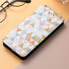 Coque Portefeuille Motif Fantaisie Livre Cuir Etui Clapet S04D pour Samsung Galaxy S22 Ultra 5G Blanc