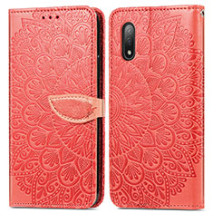 Coque Portefeuille Motif Fantaisie Livre Cuir Etui Clapet S04D pour Sony Xperia Ace II Rouge